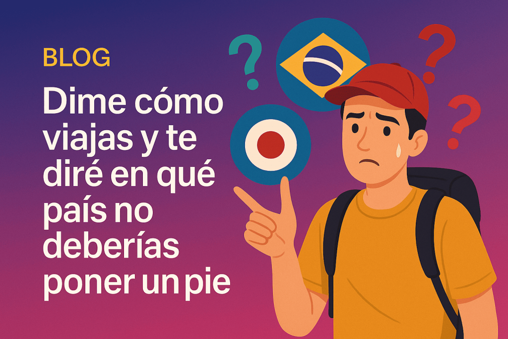 Dime cómo viajas y te diré en qué país no deberías poner un pie (aún)