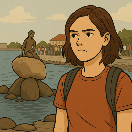 Ilustración de La Sirenita de Copenhague 